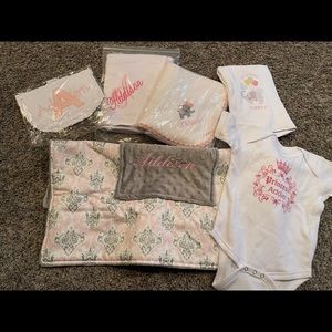 “Addison” personalized baby girl items